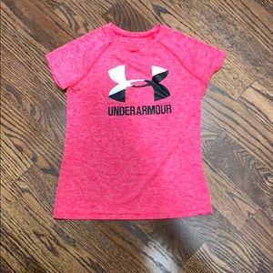Pink Under Armour shirt